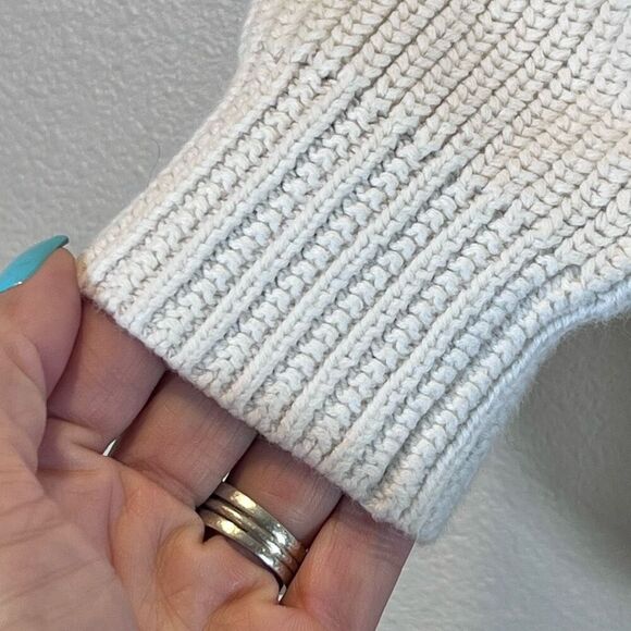 Vintage Polo Ralph Lauren Cream Cotton Cable Knit Button Up Cardigan Girls 8/10 - Picture 2 of 10